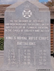 Kings Royal Rifle Corps Memorial